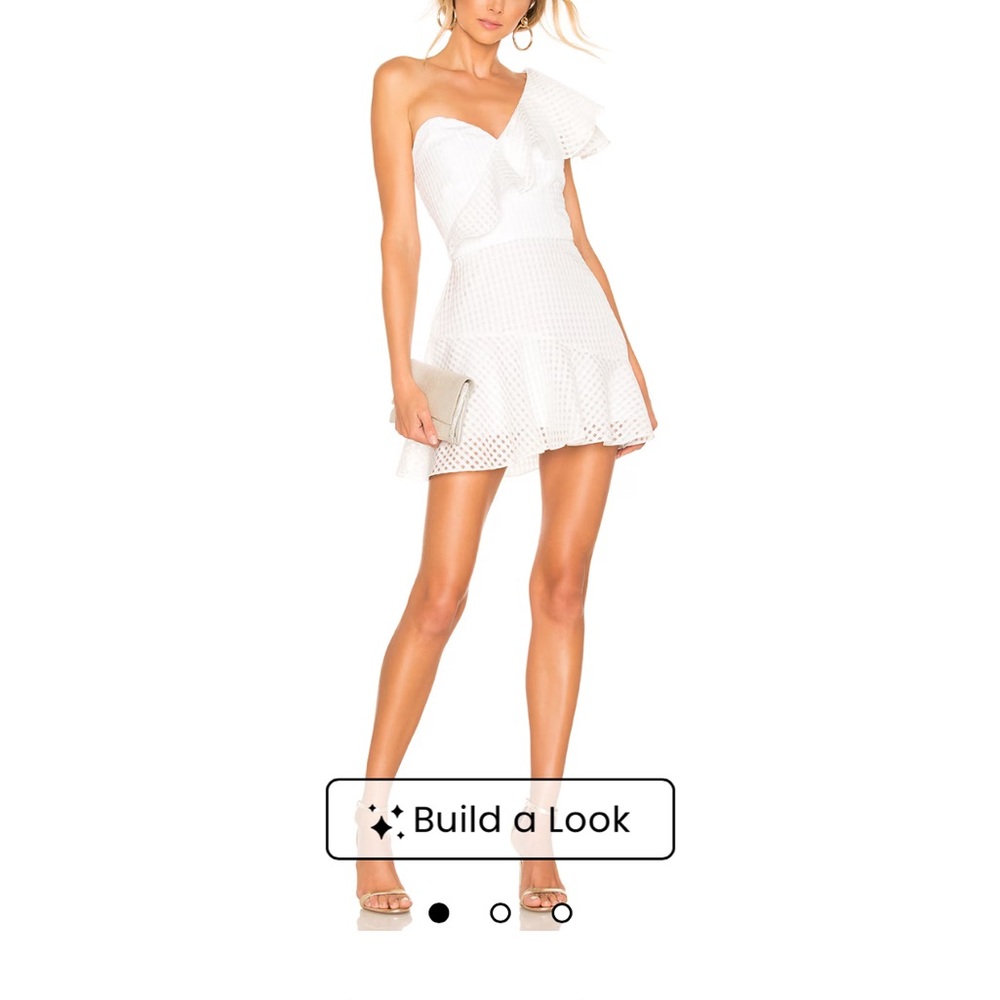 Amanda Uprichard White One-Shoulder Dress